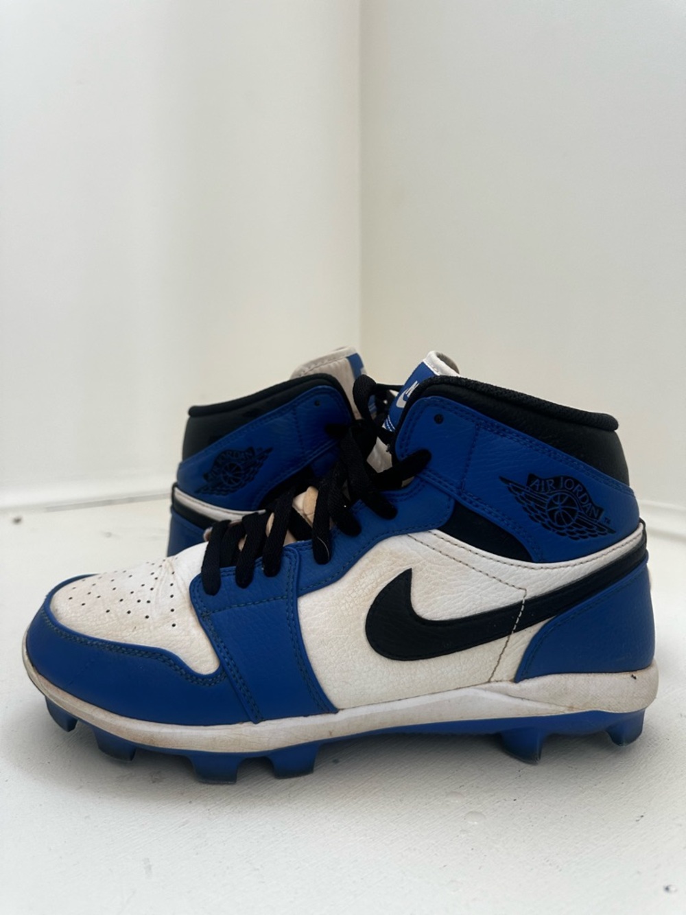 Jordan Kids' Blue, White, and Black Cleat Sneakers